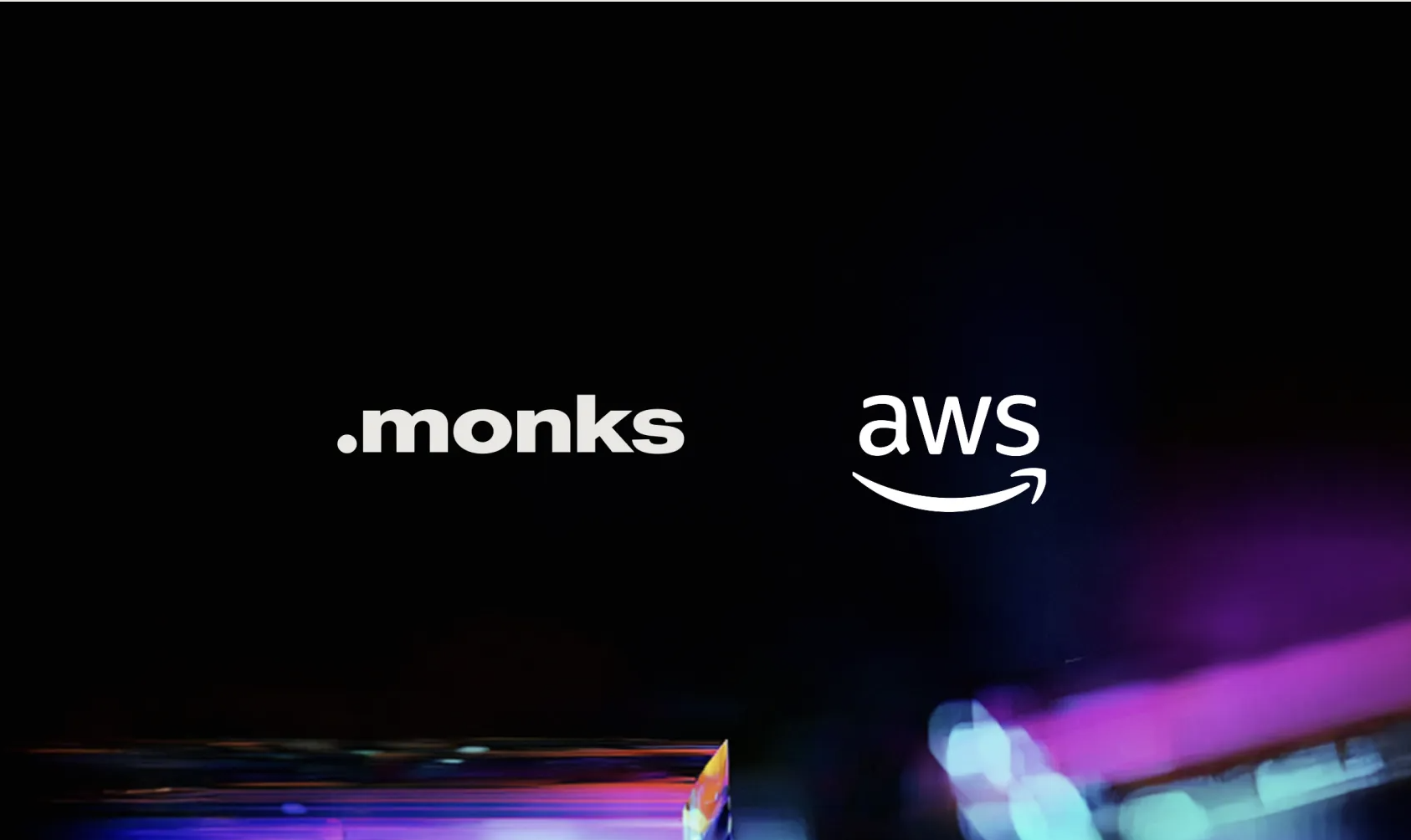Monks logo and AWS logo 