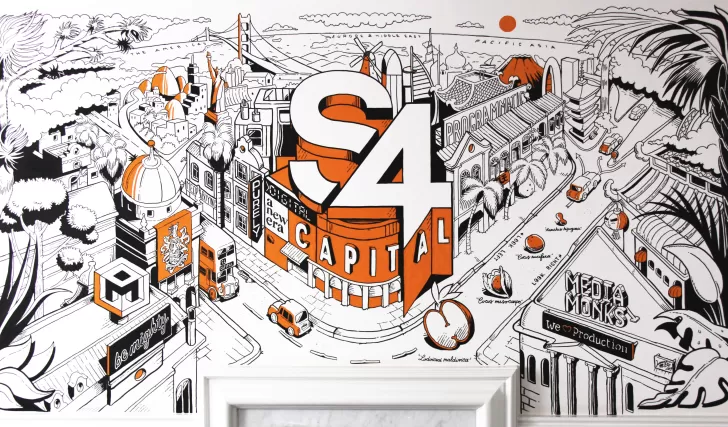 S4 Capital Mural - London Boardroom